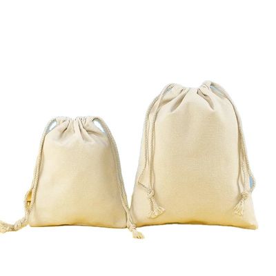 Borsa a corda di cotone con logo personalizzato per imballaggi ecologici riutilizzabili di piccole dimensioni