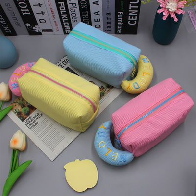 Acceptabile OEM/ODM Makeup Bag Cartoon Toiletry Portatile Waffle Cosmetic Bag per ragazze