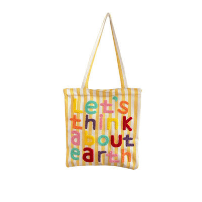 Lettera ricamata colorata Canvas Shoulder Bag Una scelta funzionale e alla moda