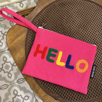 Lettera ricamata colorata Canvas Shoulder Bag Una scelta funzionale e alla moda