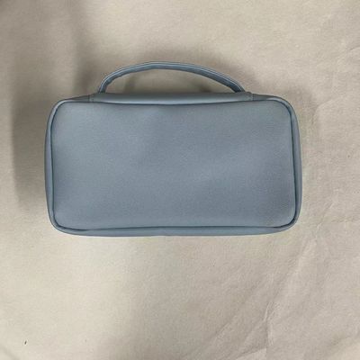 Moda grande borsa trucco impermeabile pelle sacchetto igienico grande piatto portatile tasche interne borsa cosmetica personalizzata per le donne