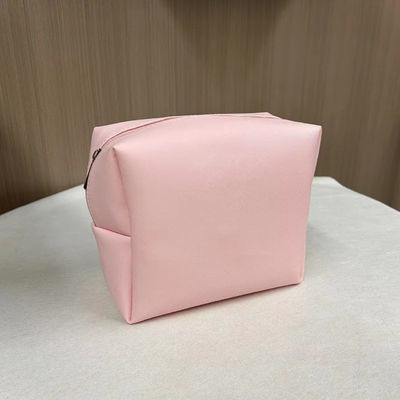 Stampa Pattern PU impermeabile Ziplock Cosmetic Bag Makeup Bag in colore rosa di caramelle personalizzato