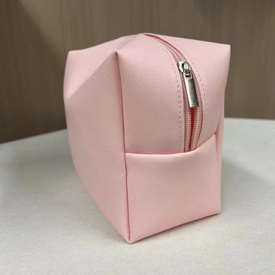 Stampa Pattern PU impermeabile Ziplock Cosmetic Bag Makeup Bag in colore rosa di caramelle personalizzato