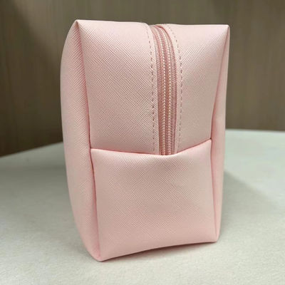 Stampa Pattern PU impermeabile Ziplock Cosmetic Bag Makeup Bag in colore rosa di caramelle personalizzato