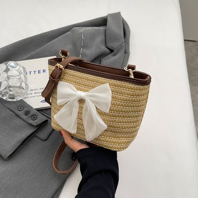 Promozione Vacanze estive Donna di moda borsa da spalla Daisy Bucket con logo personalizzato