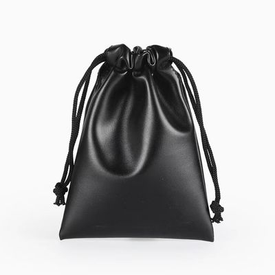 Logo personalizzato PU pelle impermeabile sacchetto a corda per gioielli e imballaggi regalo