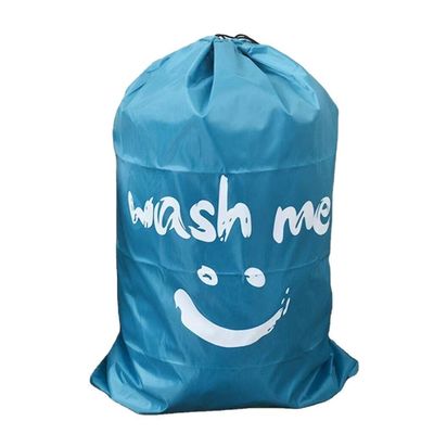 Borse per biancheria commerciale resistente e sfusa Borsa pieghevole in nylon viola con coulisse