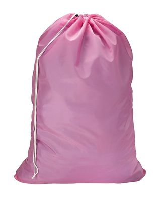 Borsa da lavanderia in nylon in poliestere a corda a colori personalizzata per lo stoccaggio a domicilio e per la vendita in blocco