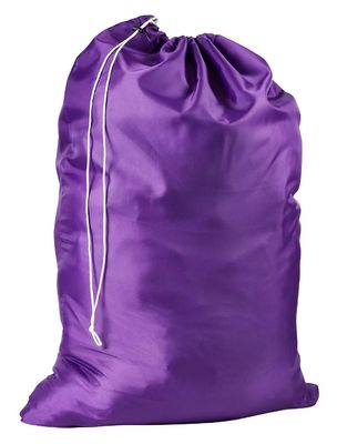 Borsa da lavanderia in nylon in poliestere a corda a colori personalizzata per lo stoccaggio a domicilio e per la vendita in blocco