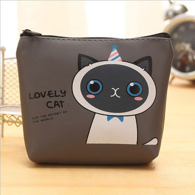 Colorato personalizzato Protezione auricolare Acque resistenti Portafogli di moneta di plastica per chiave di gatto carino
