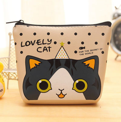 Colorato personalizzato Protezione auricolare Acque resistenti Portafogli di moneta di plastica per chiave di gatto carino