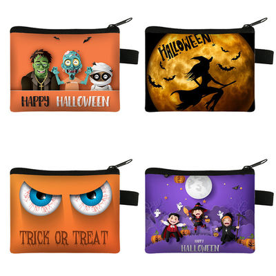 2024 Halloween Cartoon Purse Portatile Bambini Piccolo Portafogli con Disegno Stampato