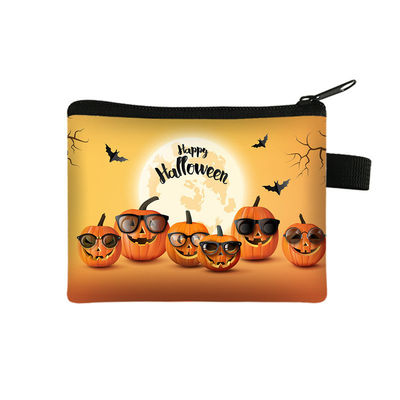 2024 Halloween Cartoon Purse Portatile Bambini Piccolo Portafogli con Disegno Stampato