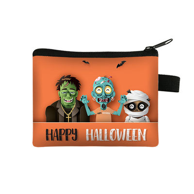 2024 Halloween Cartoon Purse Portatile Bambini Piccolo Portafogli con Disegno Stampato