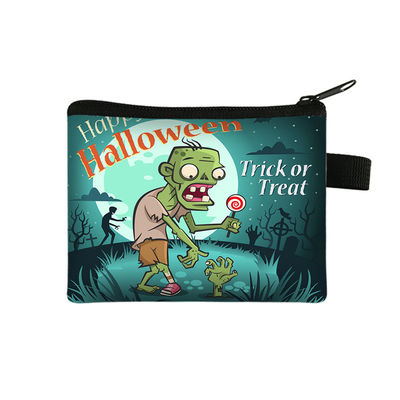 2024 Halloween Cartoon Purse Portatile Bambini Piccolo Portafogli con Disegno Stampato