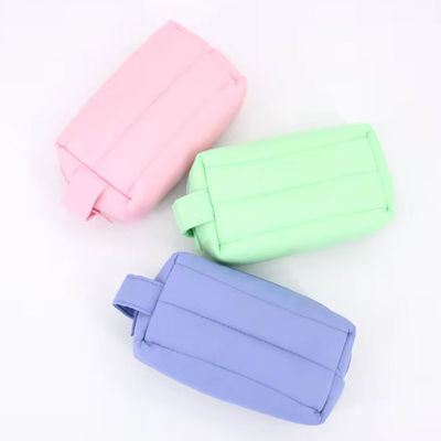 Sacchetto impermeabile in nylon organizzatore di trucco da viaggio con chiusura a cerniera e design del logo