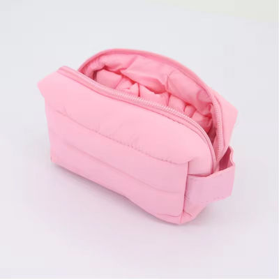 Sacchetto impermeabile in nylon organizzatore di trucco da viaggio con chiusura a cerniera e design del logo
