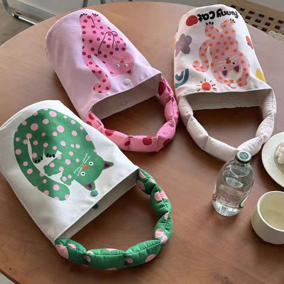 Mini Cute Bucket Bag Canvas Tote Bag tasca anteriore e design personalizzato