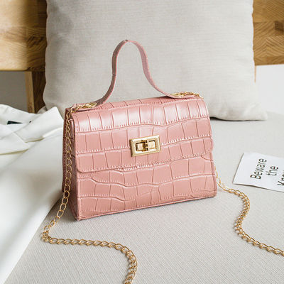 Borsa a colori crocodile personalizzata con chiusura a zip e design di lusso