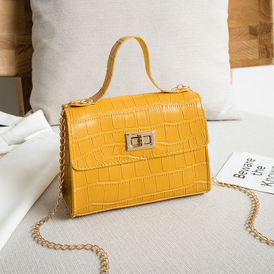Borsa a colori crocodile personalizzata con chiusura a zip e design di lusso