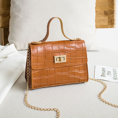 Borsa a colori crocodile personalizzata con chiusura a zip e design di lusso