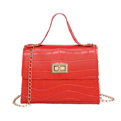 Borsa a colori crocodile personalizzata con chiusura a zip e design di lusso