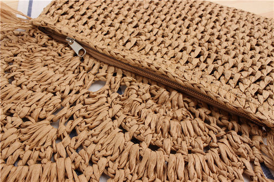 Tassel Beach Bag fatto a mano Raffia Rattan Crossbody per vacanze estive di viaggio femminile