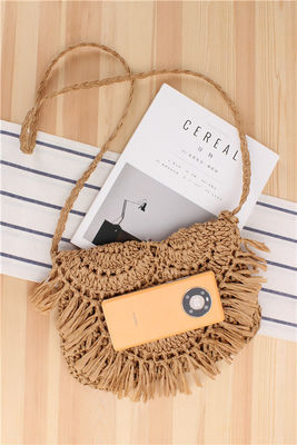 Tassel Beach Bag fatto a mano Raffia Rattan Crossbody per vacanze estive di viaggio femminile