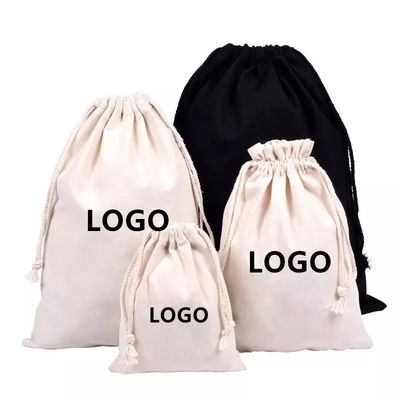 Borsa di tela colorata di cotone con doppia corda