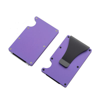 Portacarte in alluminio a blocco RFID riutilizzabile/portafogli slim per uomini in metallo intelligente/portafogli in alluminio minimalistico
