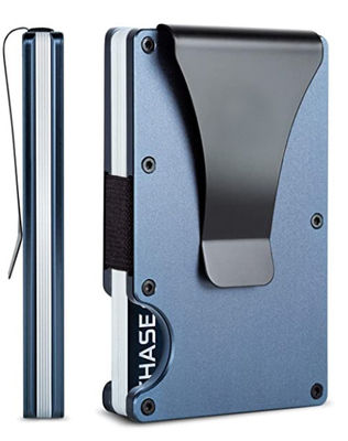 Portacarte in alluminio a blocco RFID riutilizzabile/portafogli slim per uomini in metallo intelligente/portafogli in alluminio minimalistico