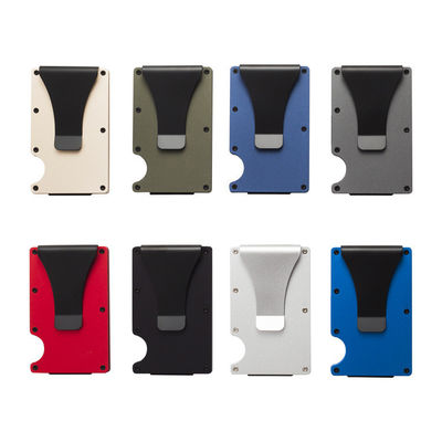 Portacarte in alluminio a blocco RFID riutilizzabile/portafogli slim per uomini in metallo intelligente/portafogli in alluminio minimalistico