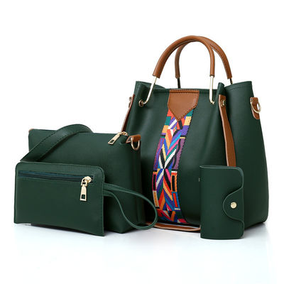 2022 Moda 4 Pcs Set di borsa da spalla in cuoio PU per la vita scolastica quotidiana