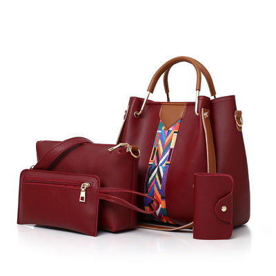 2022 Moda 4 Pcs Set di borsa da spalla in cuoio PU per la vita scolastica quotidiana
