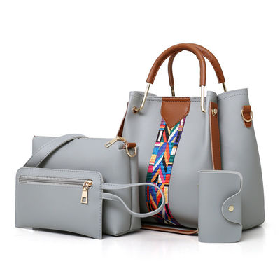 2022 Moda 4 Pcs Set di borsa da spalla in cuoio PU per la vita scolastica quotidiana