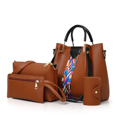 2022 Moda 4 Pcs Set di borsa da spalla in cuoio PU per la vita scolastica quotidiana