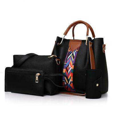 2022 Moda 4 Pcs Set di borsa da spalla in cuoio PU per la vita scolastica quotidiana