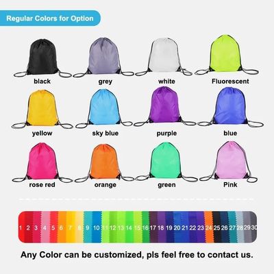 Borsa scolastica carrello logo personalizzato Nylon Draw String zaino con materiale impermeabile