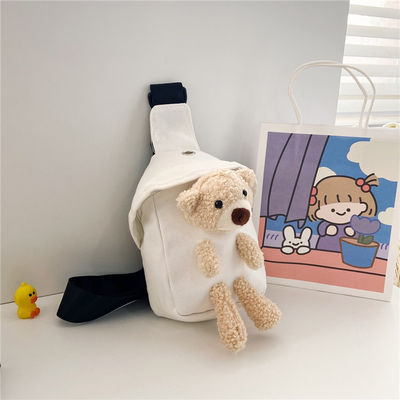 Mini Canvas Bag 2024 Cross-body Cute Bear Chest Bag per ragazzi e ragazze colore personalizzato