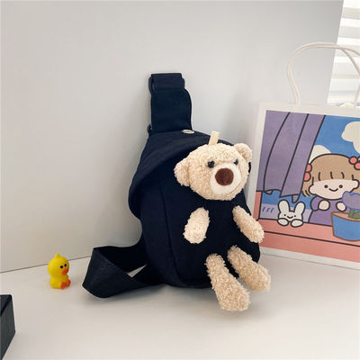 Mini Canvas Bag 2024 Cross-body Cute Bear Chest Bag per ragazzi e ragazze colore personalizzato