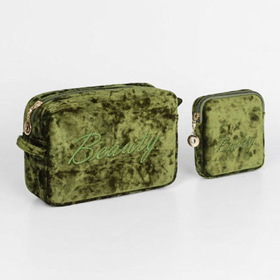 Borsa portatile di velluto impermeabile per il trucco per viaggi