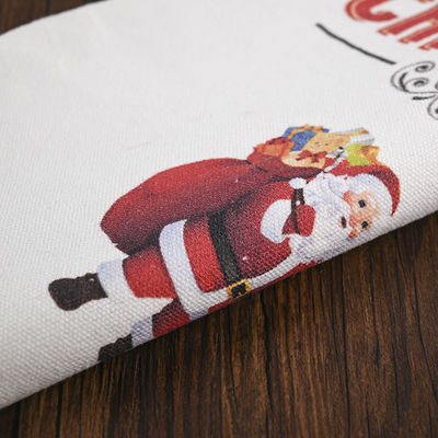 Logo personalizzato Natale 2022 Sacchetti a corda 100% di cotone Calze di Babbo Natale Caramelle Noci Borsa regalo