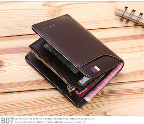 Portafoglio uomo bifold multifunzionale Nuovo design alla moda per viaggi e affari