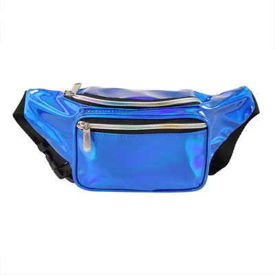 Unisex Holographic Fanny Pack con cintura regolabile per Rave Festival Travel Party
