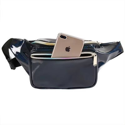 Unisex Holographic Fanny Pack con cintura regolabile per Rave Festival Travel Party