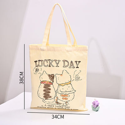 Logo personalizzato Borsa a tela a manubrio nero 100% cotone per le vostre esigenze commerciali
