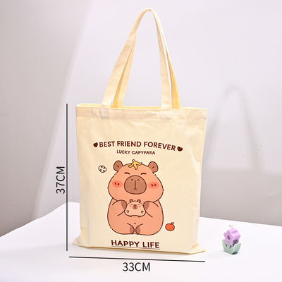 Logo personalizzato Borsa a tela a manubrio nero 100% cotone per le vostre esigenze commerciali