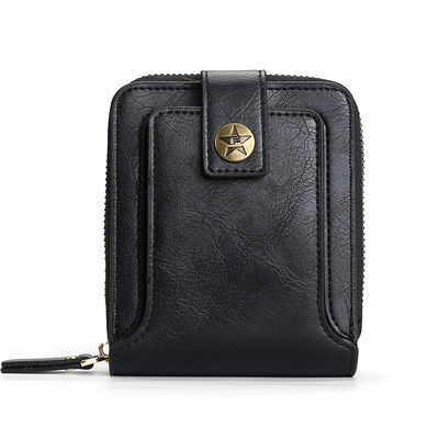 Portafoglio in pelle bifold corto per uomini e donne Portafoglio di monete di design Portafoglio tascabile anteriore Portafoglio