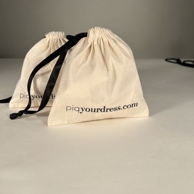 Regali taglia su misura piccolo grande sacchetto di muslino bianco gioielleria tela di cotone borsa a corda