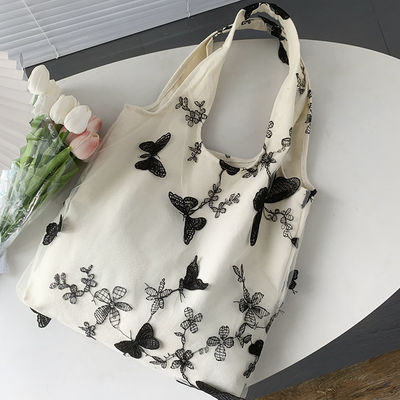 Materiale di rivestimento in poliestere unisex versione coreana Borsa per spalla di mucca con stampa farfalla
